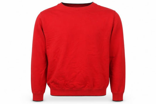 Greg Norman Men's Red Cotton Crew Neck Pullover Sweatshirt L