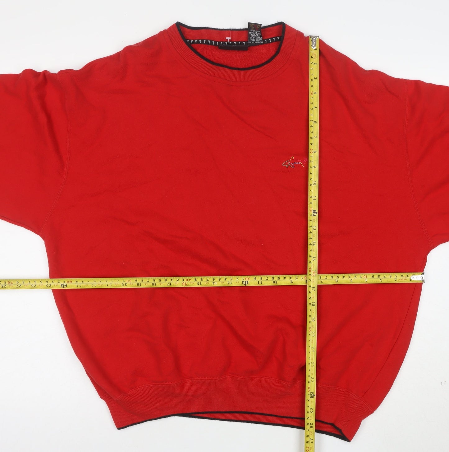 Greg Norman Men's Red Cotton Crew Neck Pullover Sweatshirt L