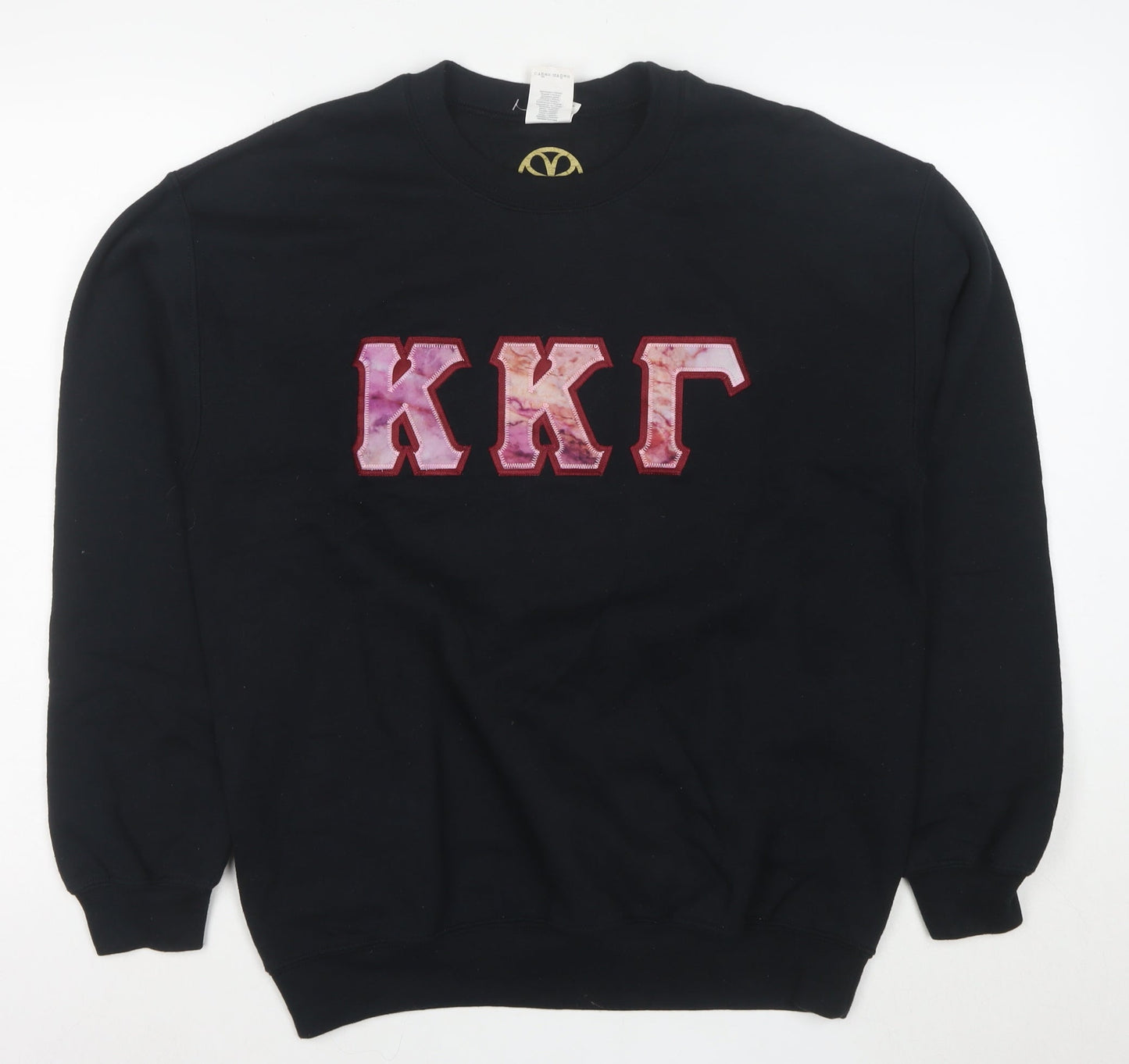 Gildan Men's Black M Pullover Sweatshirt Crew Neck College Graphic