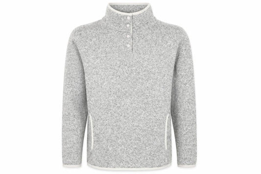 Eddie Bauer Mens Grey Fleece Henley Sweatshirt Size L