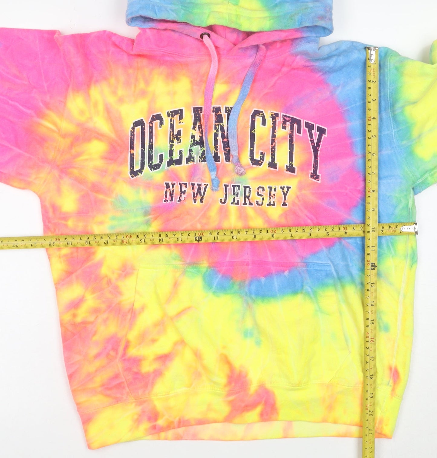 Destinations USA Womens Multicoloured Tie-Dye Pullover Hoodie Size S