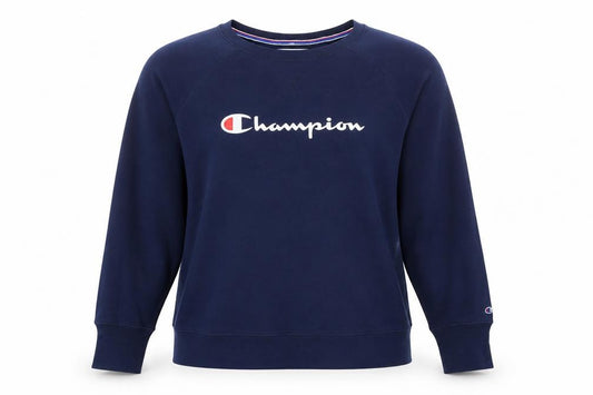 Champion Women's Navy Blue XL Crew Neck Pullover Sweatshirt