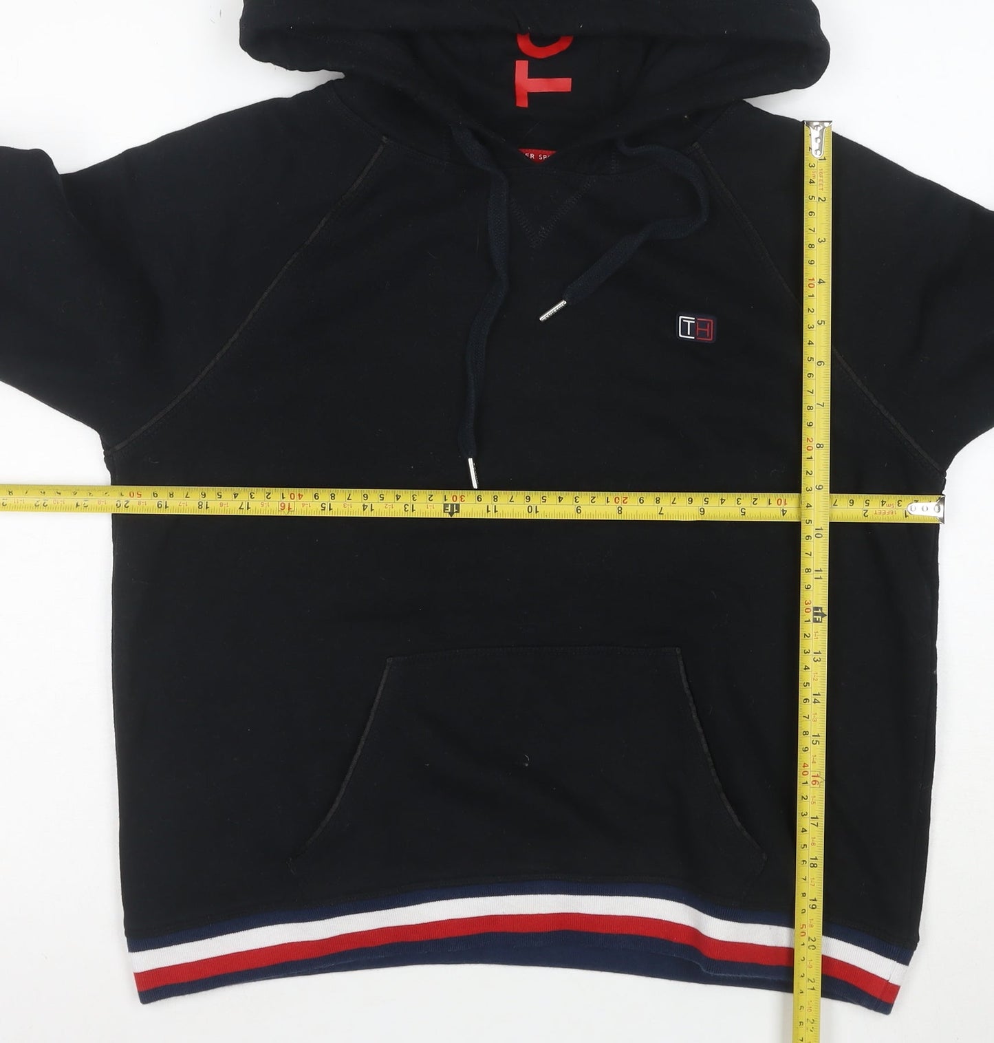 Tommy Hilfiger Sport Womens Black Hoodie Medium Drawstring Pullover