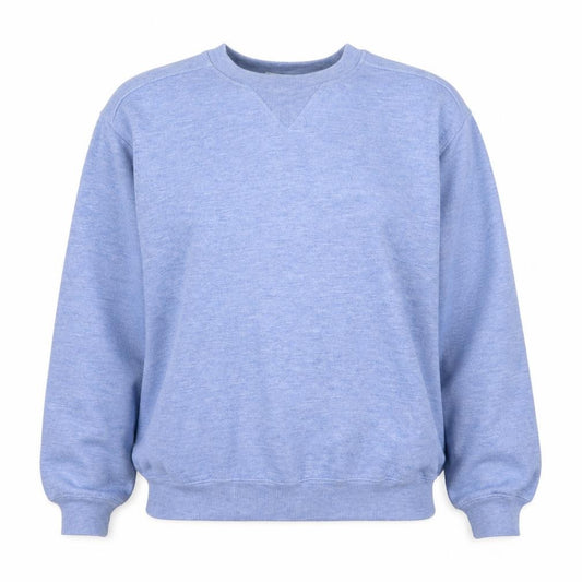 Jennifer Moore Petites Womens Blue Small Pullover Sweatshirt Cotton Blend