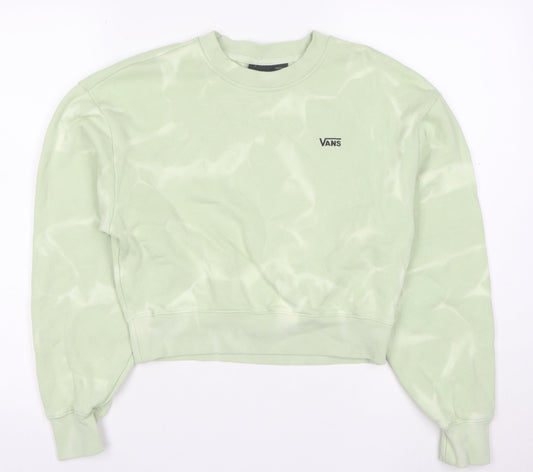 Vans Women Mint Green Tie Dye Crew Neck Pullover Sweatshirt XS