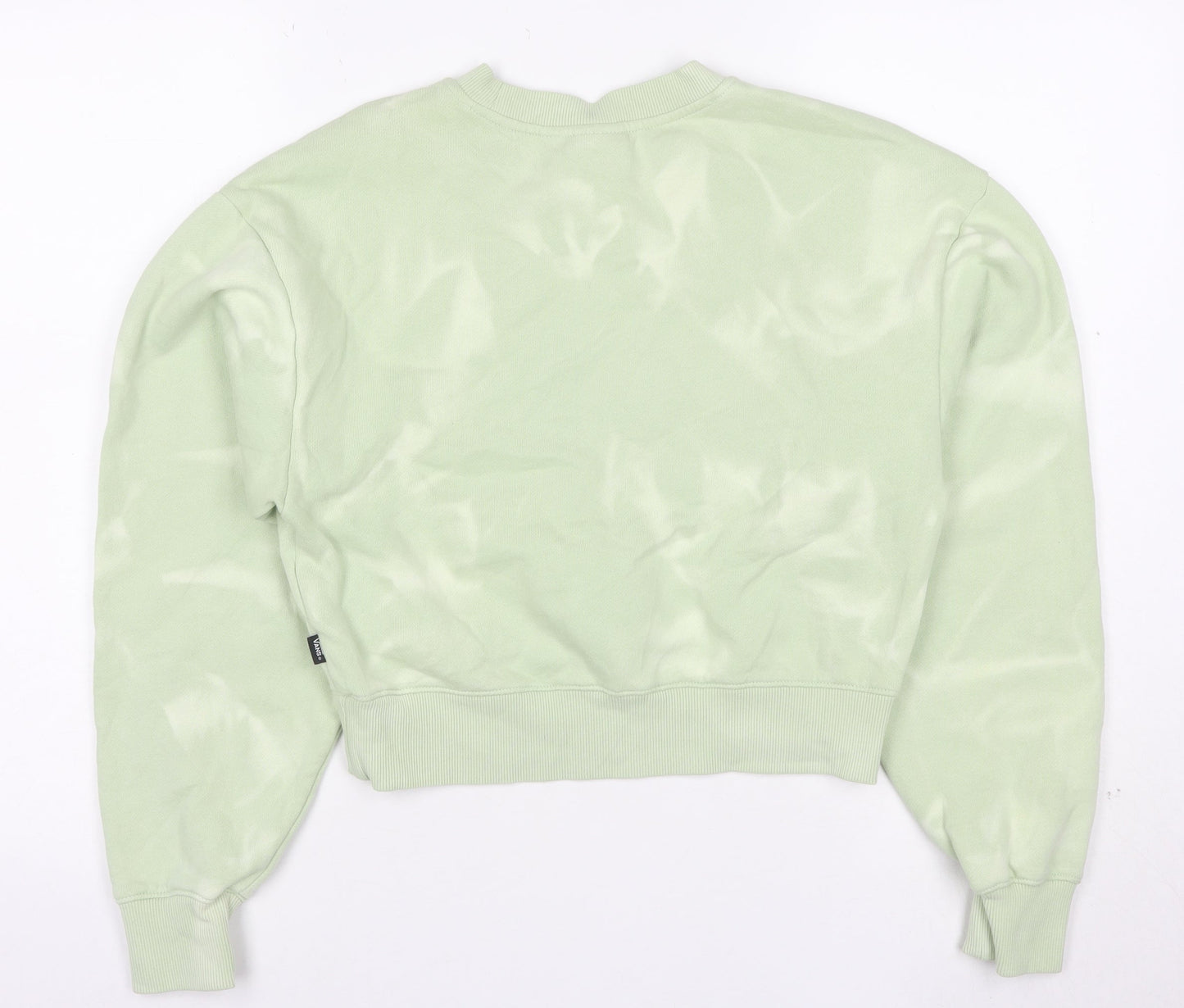 Vans Women Mint Green Tie Dye Crew Neck Pullover Sweatshirt XS