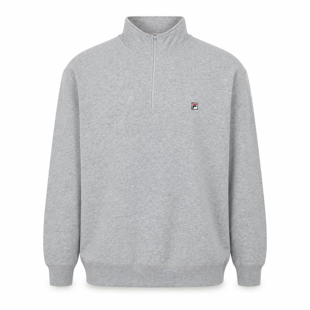 Fila Mens Grey XL 1/4 Zip High Neck Sweatshirt