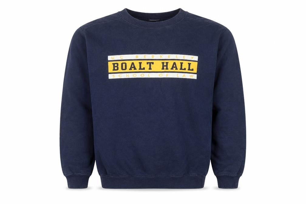 The Cotton Exchange Mens Blue Small UC Berkeley Boalt Hall Pullover Sweatshirt