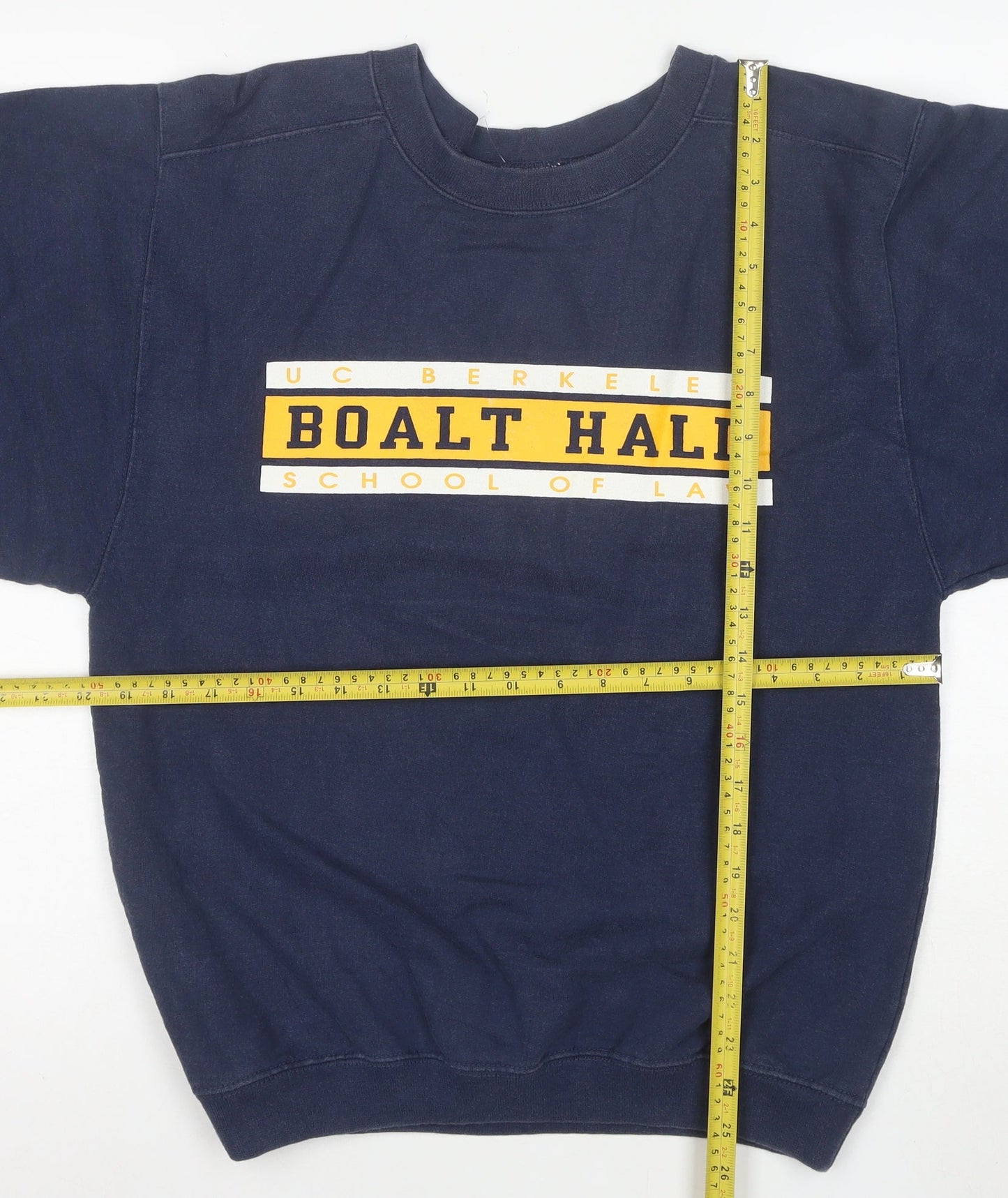 The Cotton Exchange Mens Blue Small UC Berkeley Boalt Hall Pullover Sweatshirt