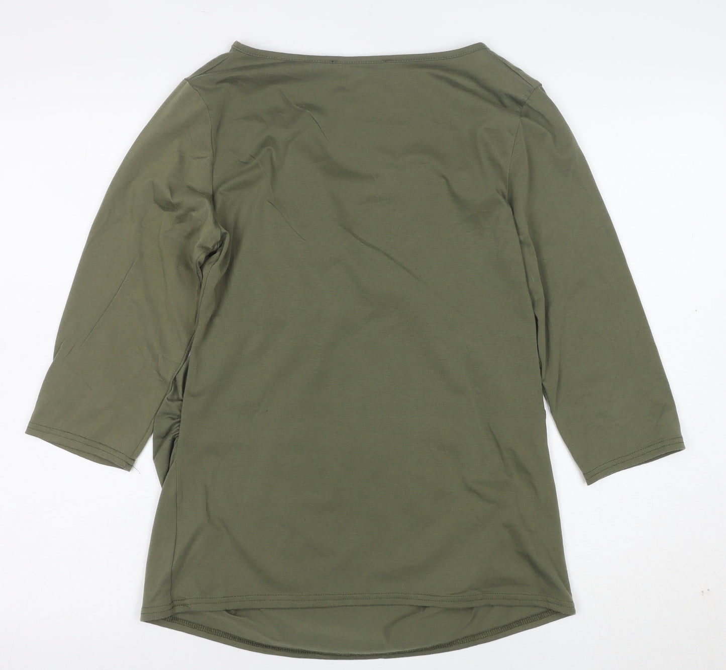 Dorothy Perkins Maternity Khaki Green 3/4 Sleeve Wrap Top UK 10