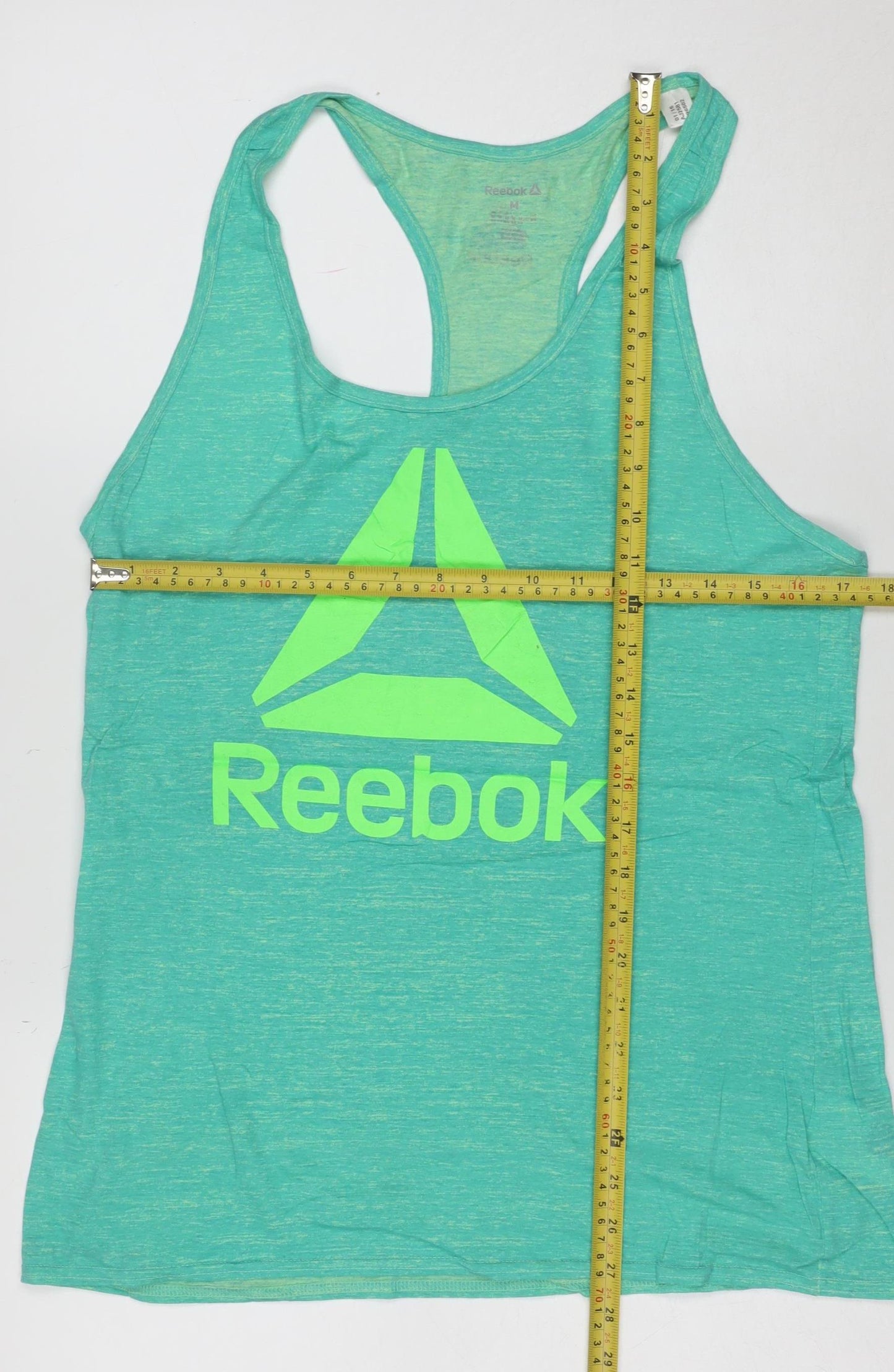 Reebok Women's Green Racerback Sports Tank Top Size M