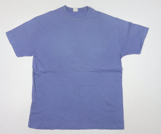 United Colors of Benetton Men's Blue Cotton Crew Neck T-Shirt XL