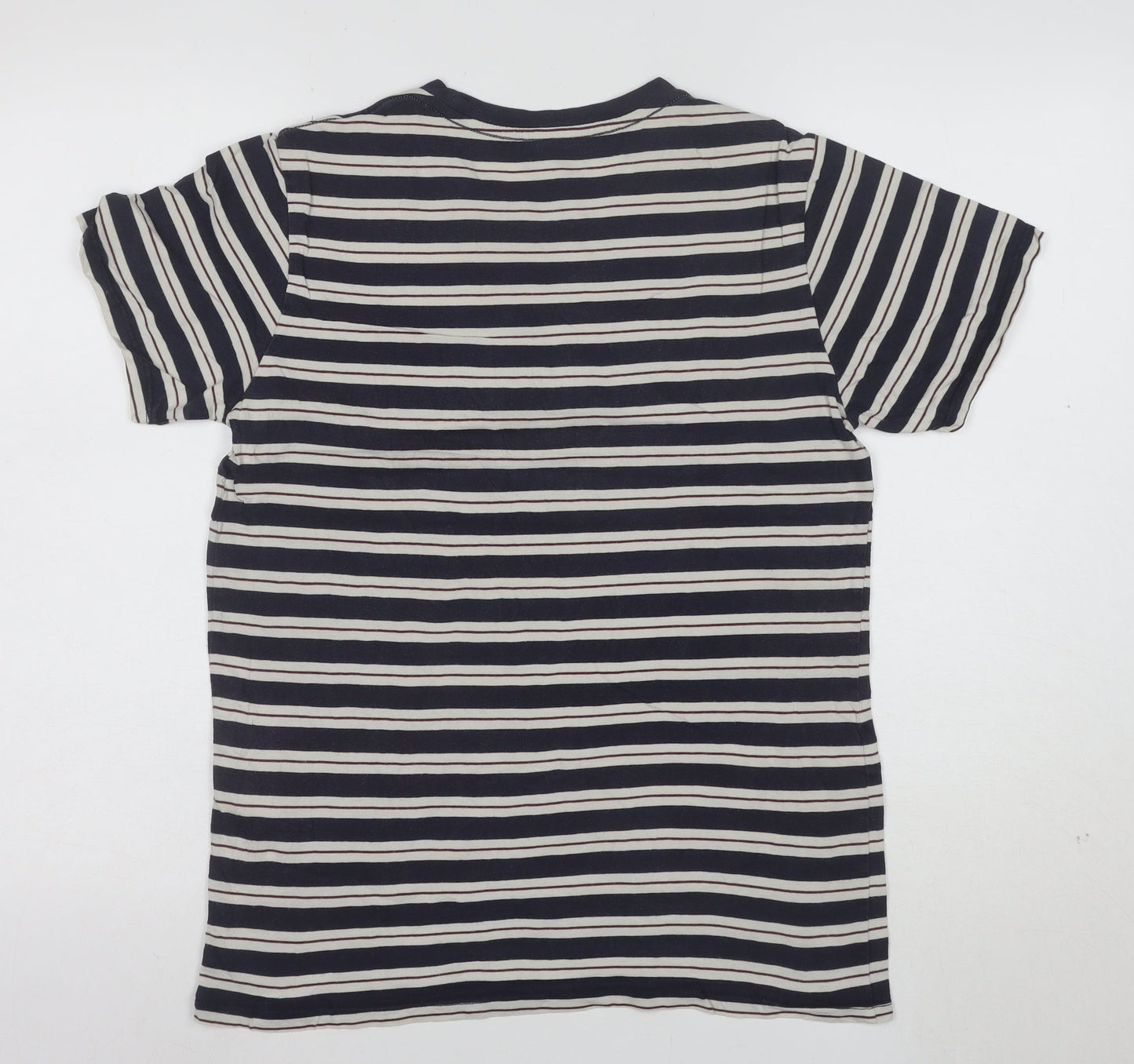 Levi's Men's Navy White Striped Cotton Crew Neck T-Shirt Size S