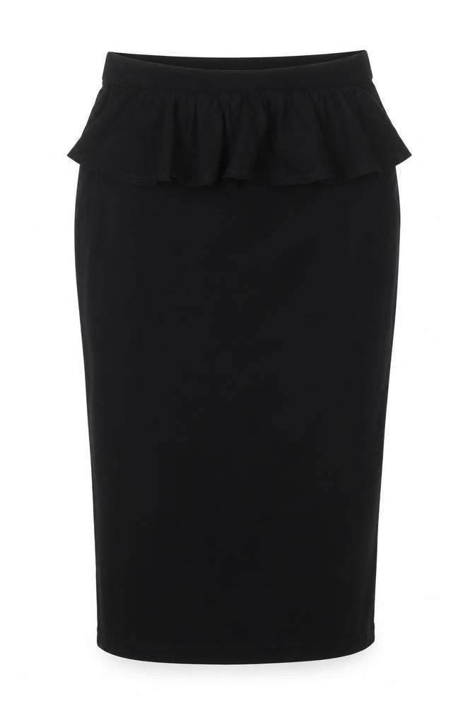 ASOS Women’s Black Cotton Stretch Midi Pencil Skirt Size 10