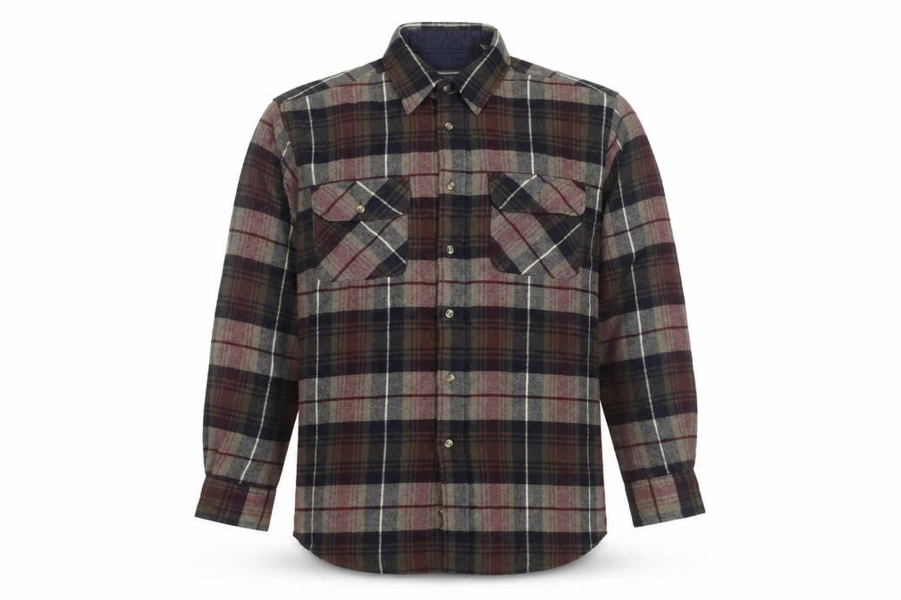 David Taylor Men’s Multicoloured Flannel Plaid Button-Up Shirt Size M