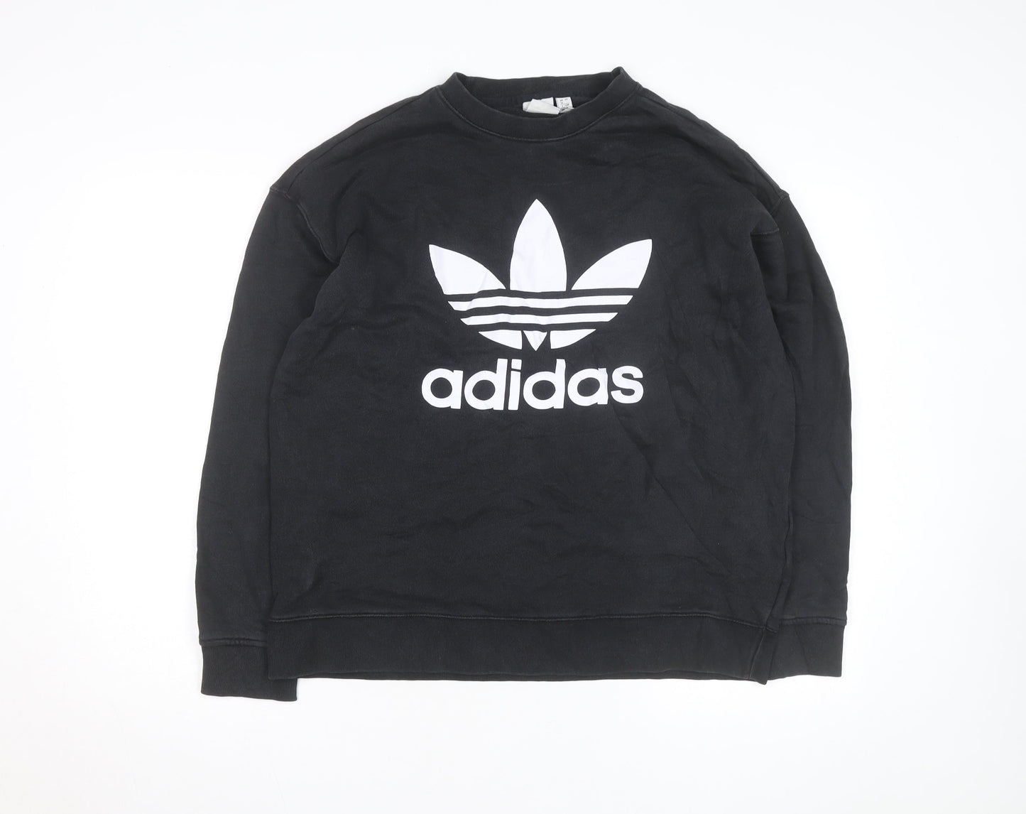 Adidas Womens Black Size 16 Crew Neck Pullover Sweatshirt