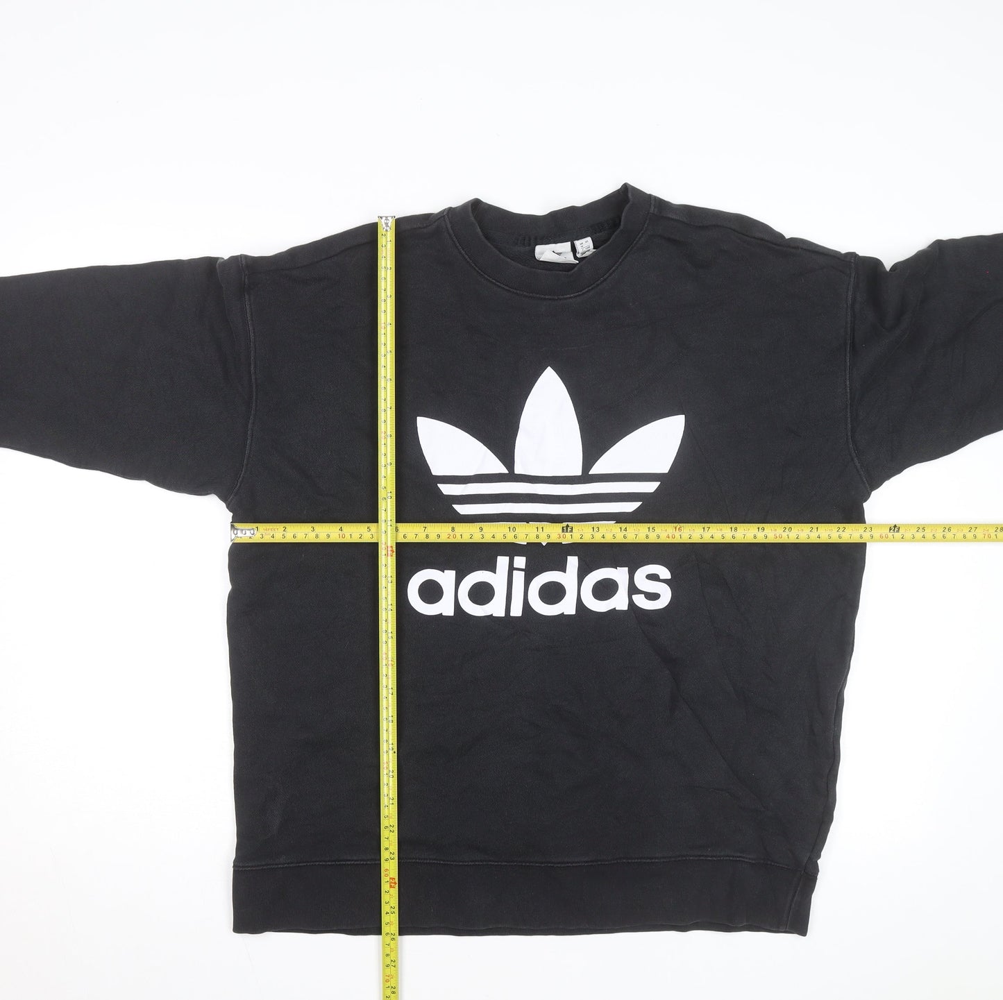 Adidas Womens Black Size 16 Crew Neck Pullover Sweatshirt