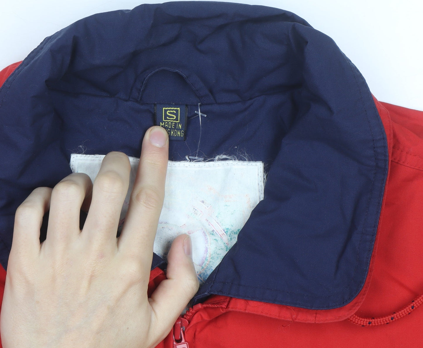 Gear Men's Red Windbreaker Jacket S Vintage Nautical Logo