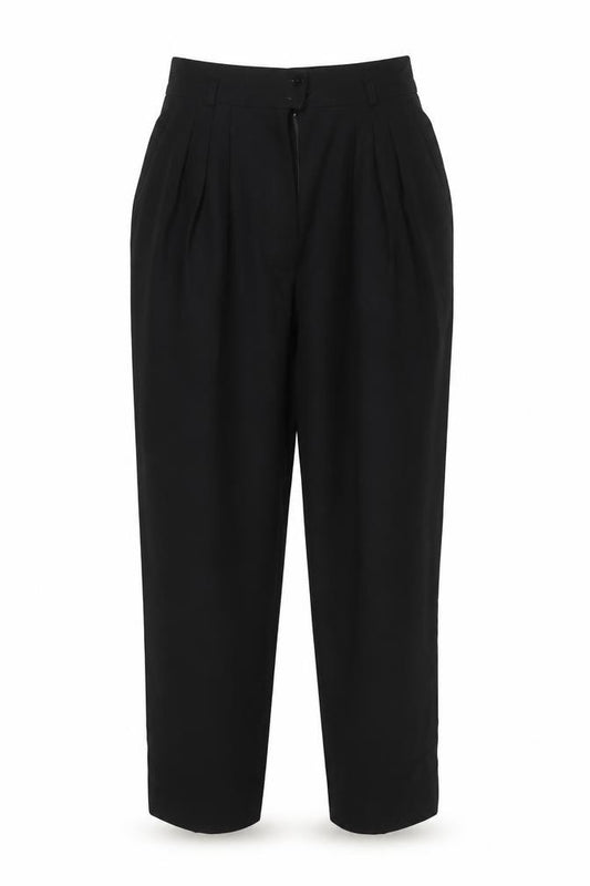 Rena Rowan for Saville Womens Black High Waist Pleated Trousers Size 10