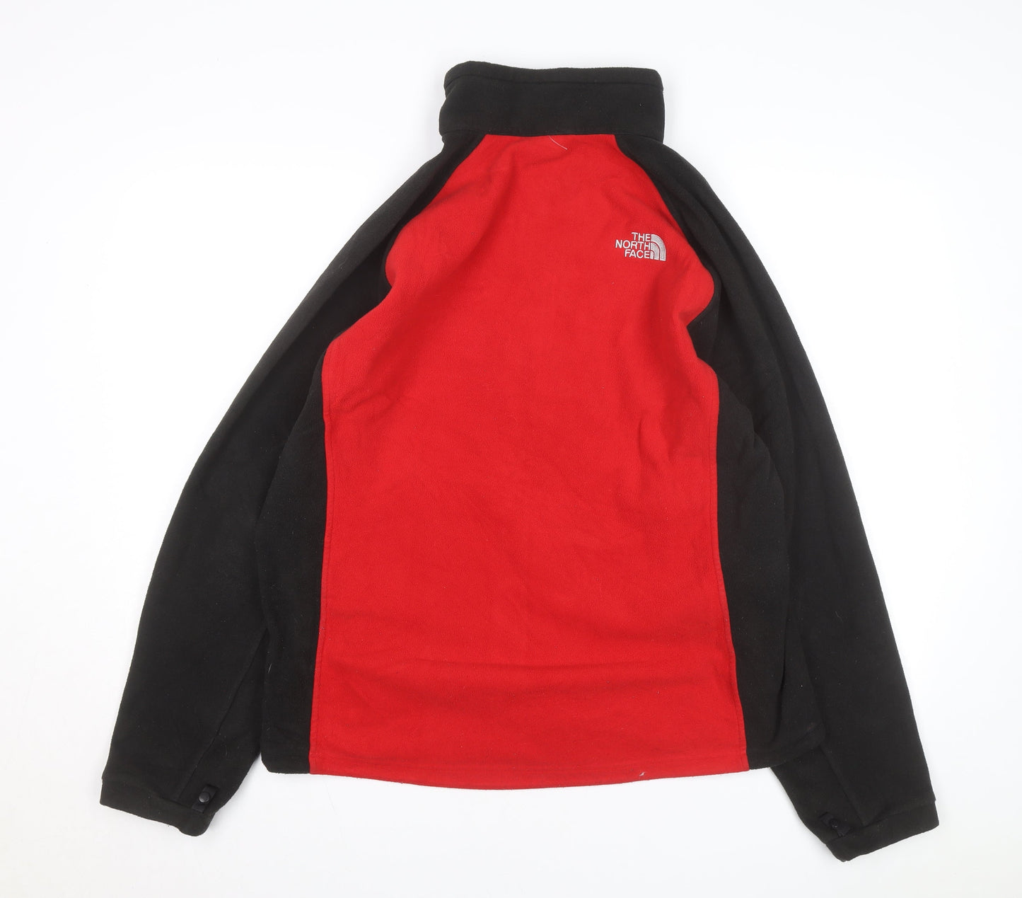 The North Face Men's Red and Black Full Zip Fleece Jacket Size L