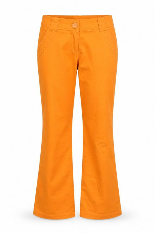 Crash One Powerpuff Girls Orange Teen Flared Chino Trousers Size 14
