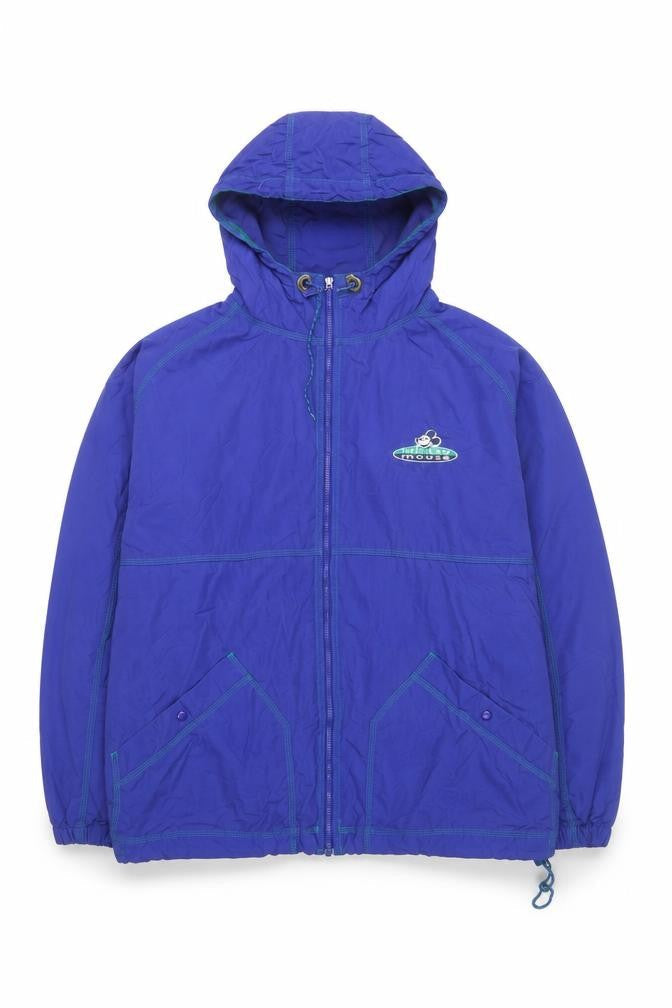 Disney Mickey Mouse Blue Men's L Vintage 90s Hooded Windbreaker Jacket