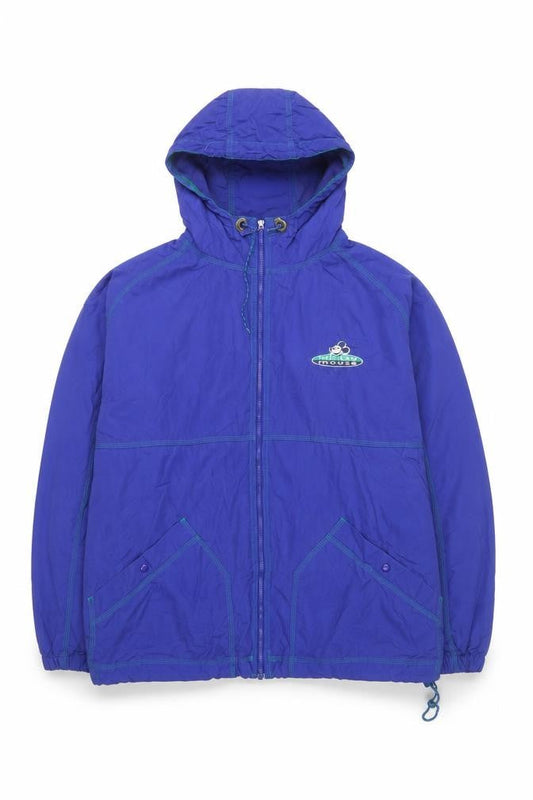 Disney Mickey Mouse Blue Men's L Vintage 90s Hooded Windbreaker Jacket