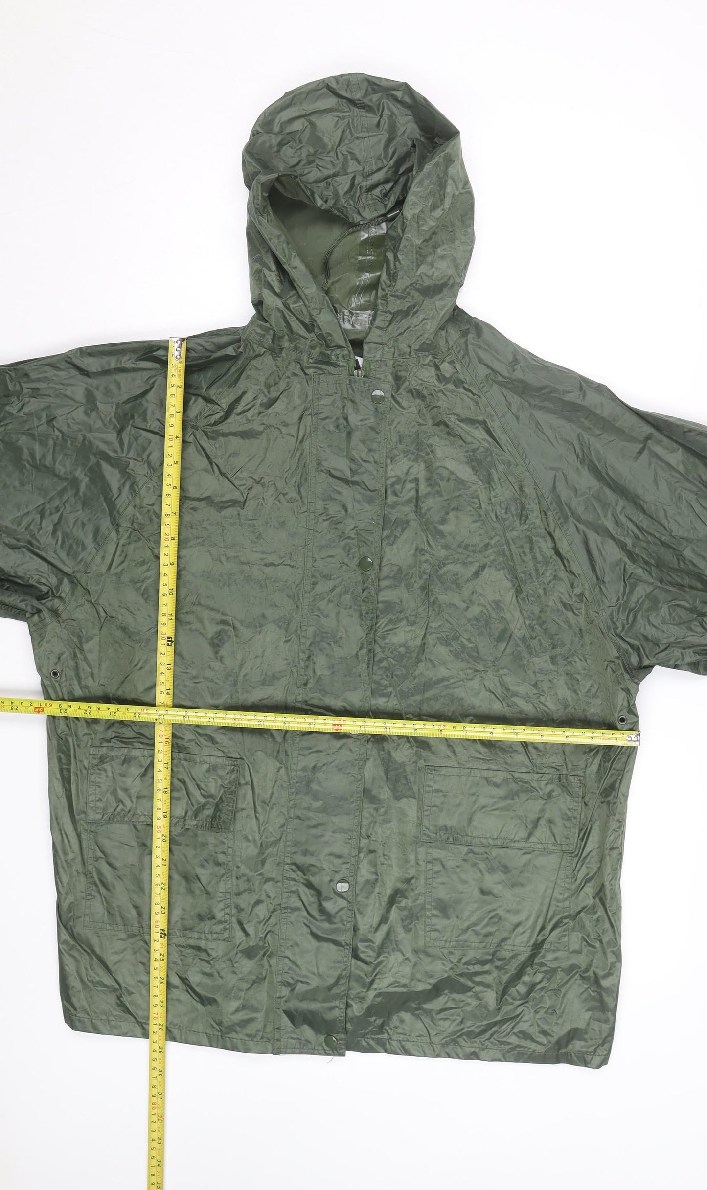 Mossi Mens Green Waterproof Hooded Rain Jacket M