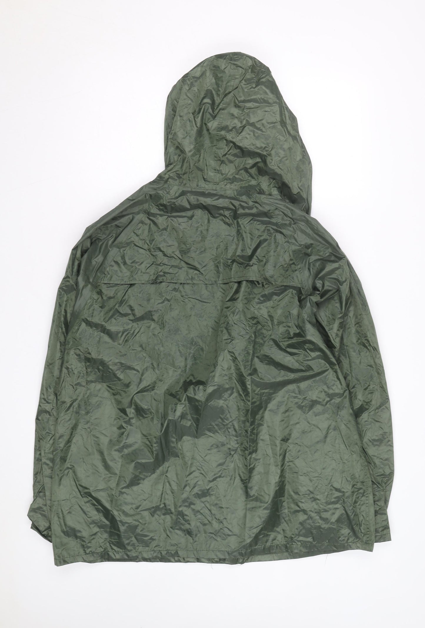 Mossi Mens Green Waterproof Hooded Rain Jacket M