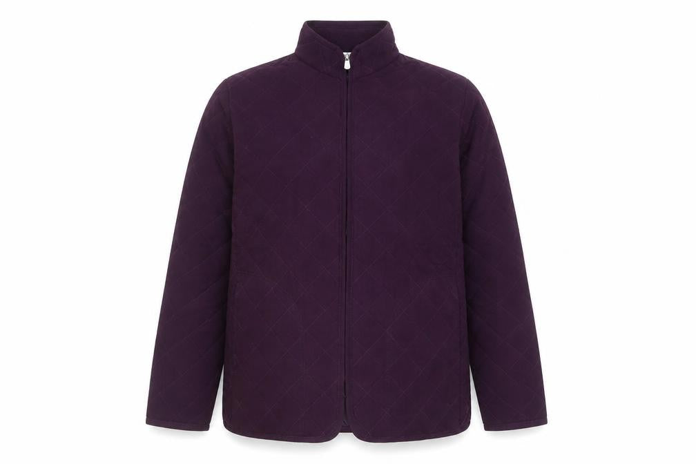 Alia Sport Men's Purple Quilted Mid-Length Jacket Size S
