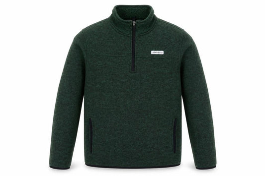 Eddie Bauer Men's Green Fleece 1/4 Zip Pullover Sweatshirt Size M