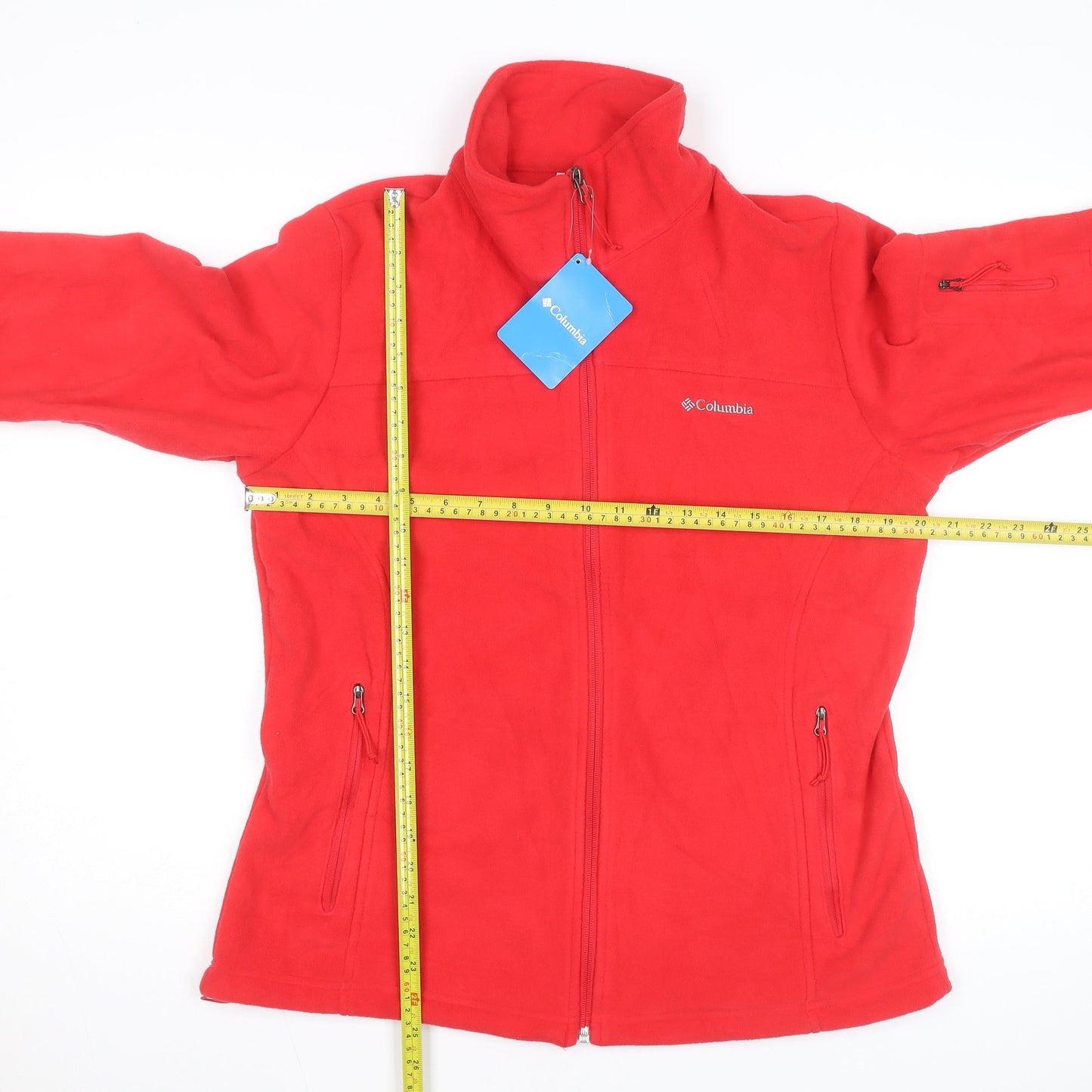 Columbia Men's Red Fleece Full Zip Windbreaker Jacket Size L