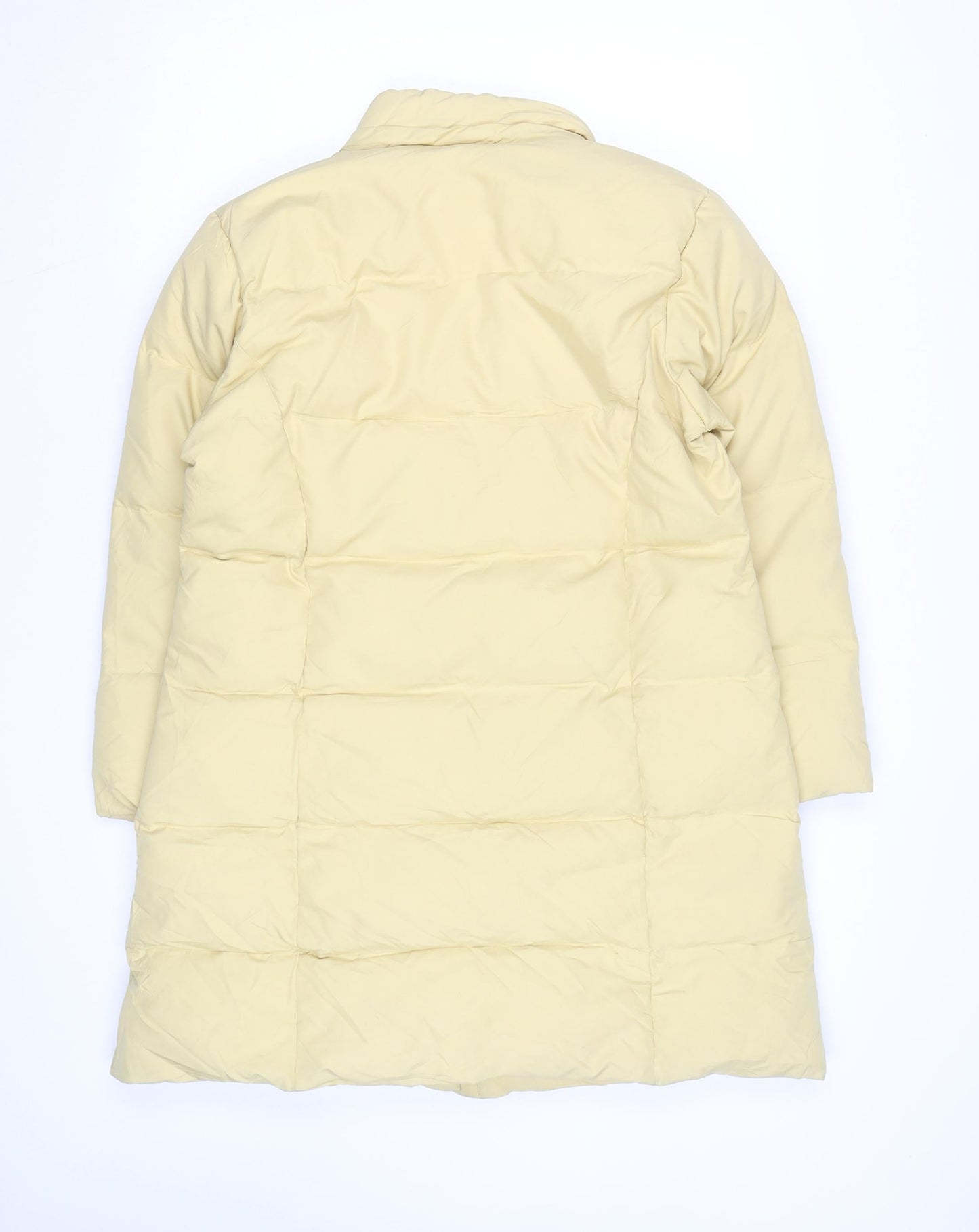 E.J. Sports Womens Beige Size 12 Long Puffer Coat Winter Warm