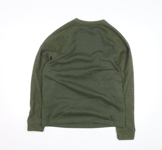 Craghoppers Mens Green Crew Neck Wool Blend Pullover Jumper M