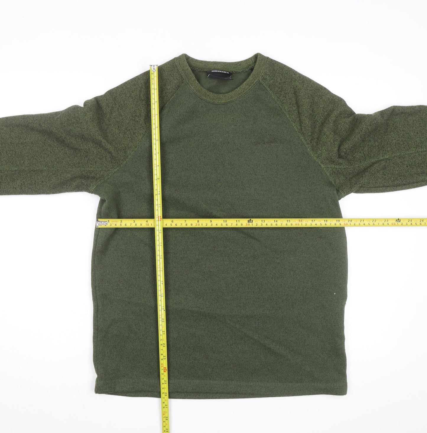 Craghoppers Mens Green Crew Neck Wool Blend Pullover Jumper M