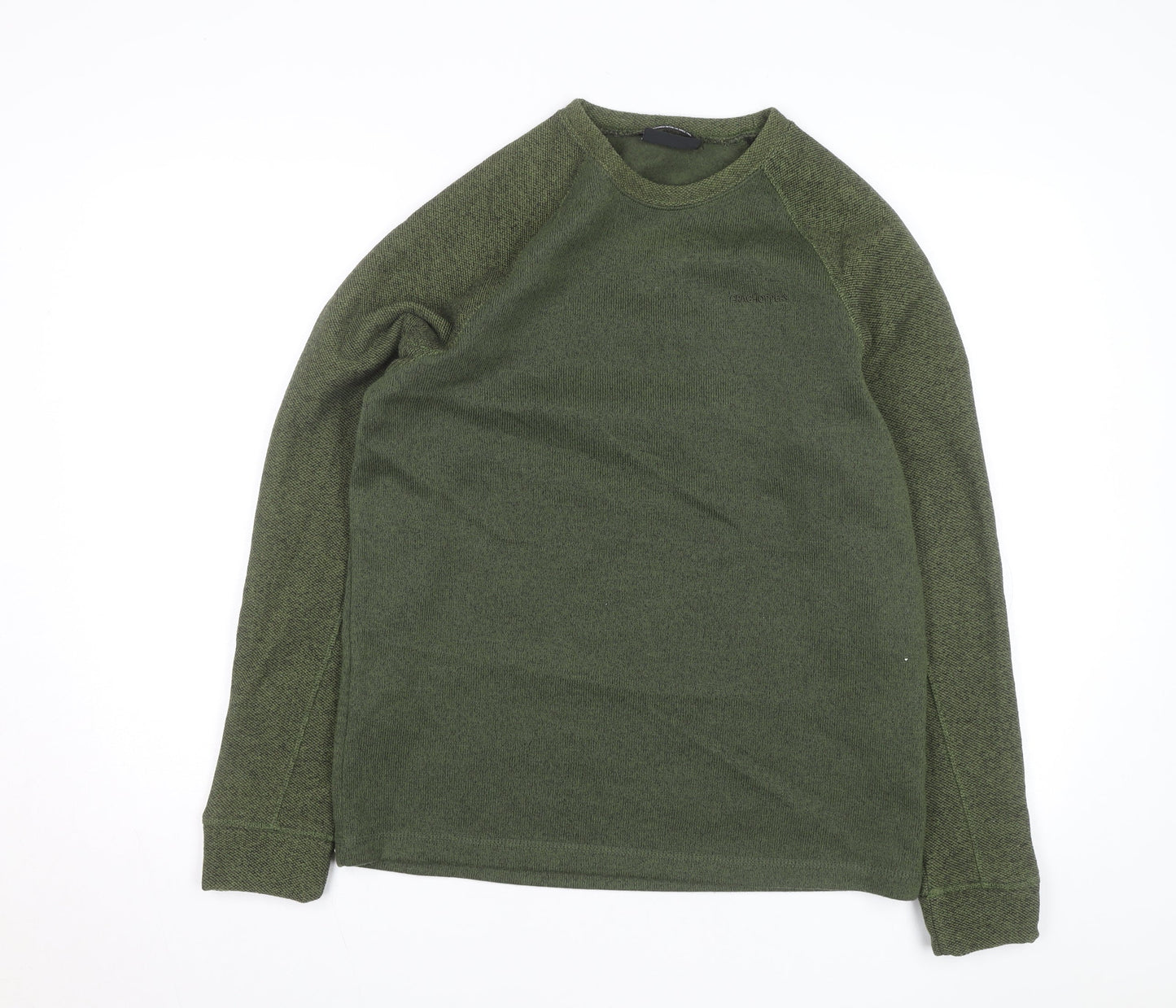 Craghoppers Mens Green Crew Neck Wool Blend Pullover Jumper M