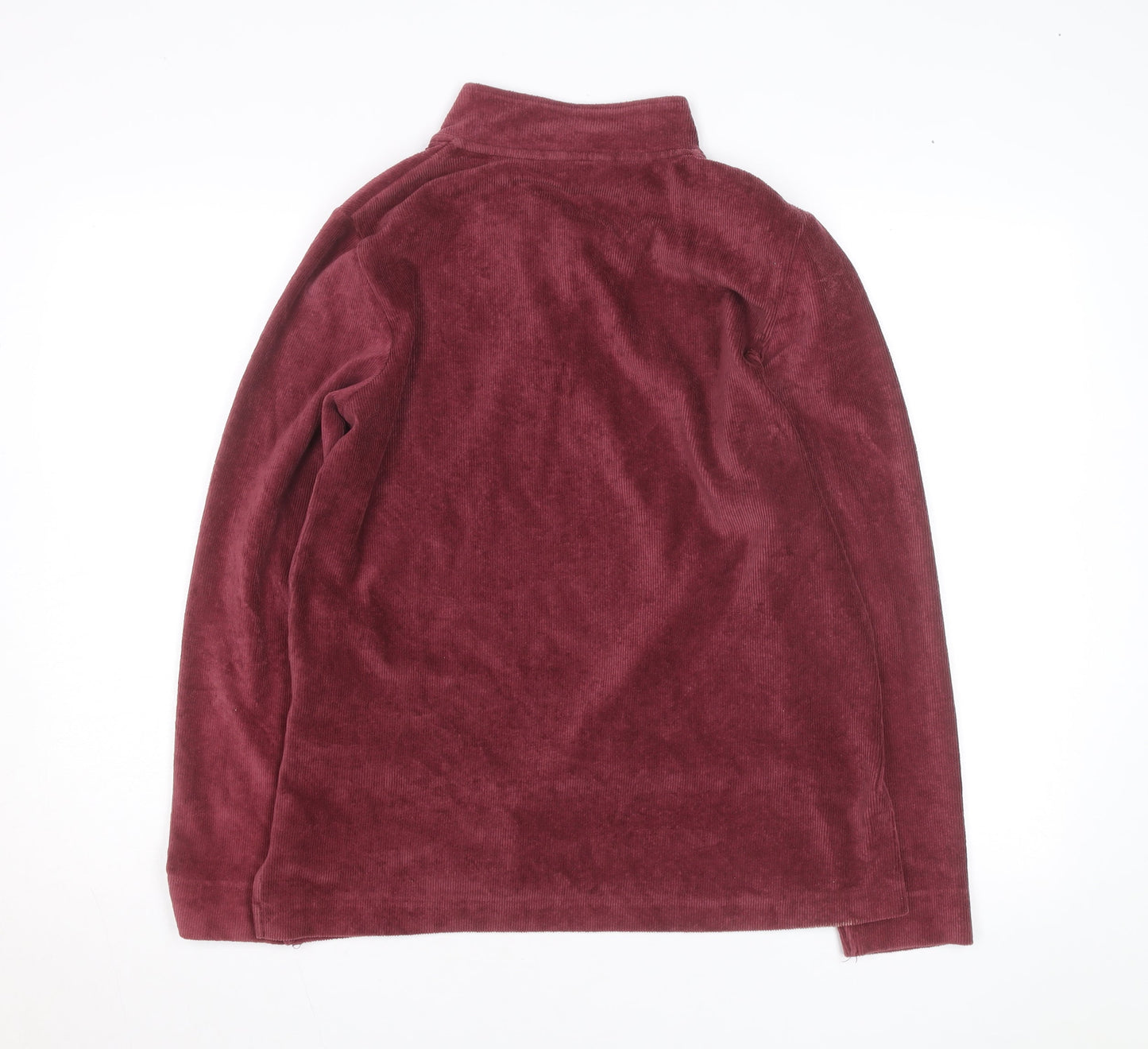 Cotton Traders Women's Red Corduroy Henley Jumper Size 12