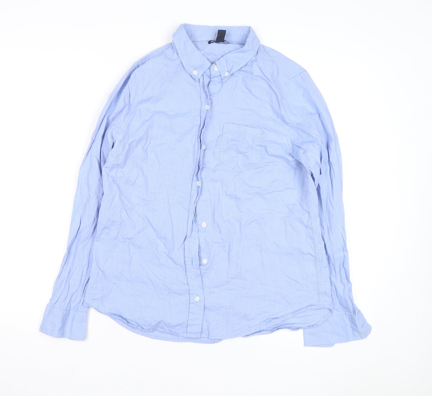 Gap Men's Blue Button-Down Cotton Oxford Shirt Medium