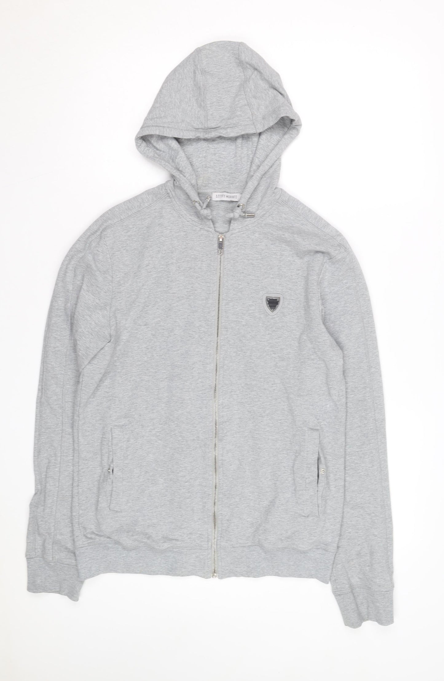 Antony Morato Men's Grey Full Zip Hoodie L Regular Fit