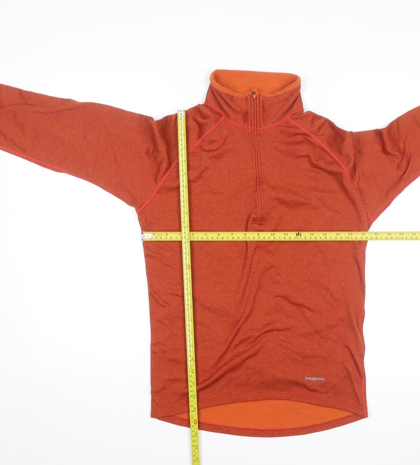 Patagonia Men's Orange 1/2 Zip Capilene Fleece Pullover L