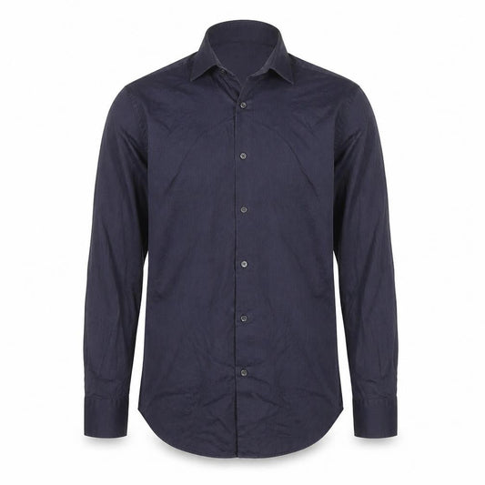 Hugo Boss Men's Blue Slim Fit Long Sleeve Button-Up Shirt 15.5