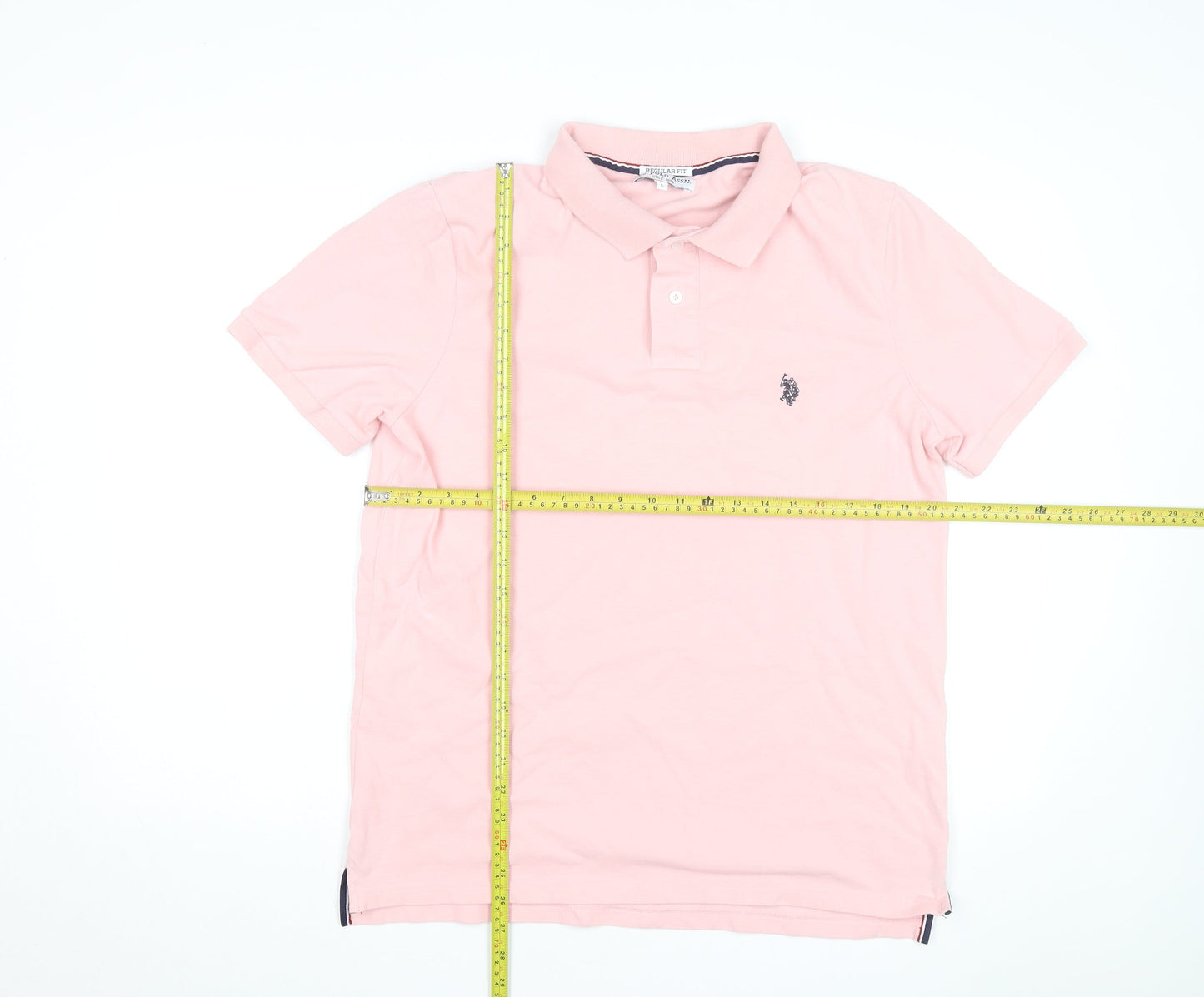U.S. Polo Assn. Men’s Pink Regular Fit Cotton Polo Shirt L