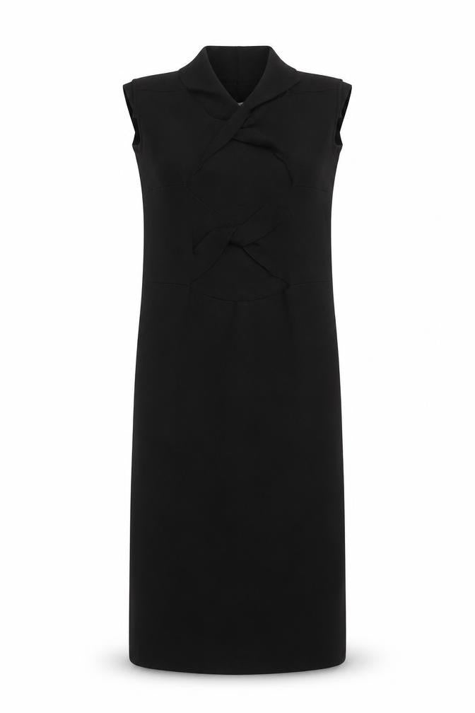 Zara Women Black Sleeveless Bodycon Knit Knee Length Dress S
