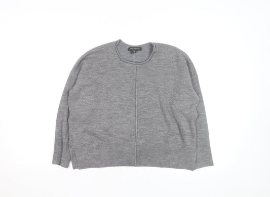 French Connection Men's Grey Wool Blend Crew Neck Jumper XS