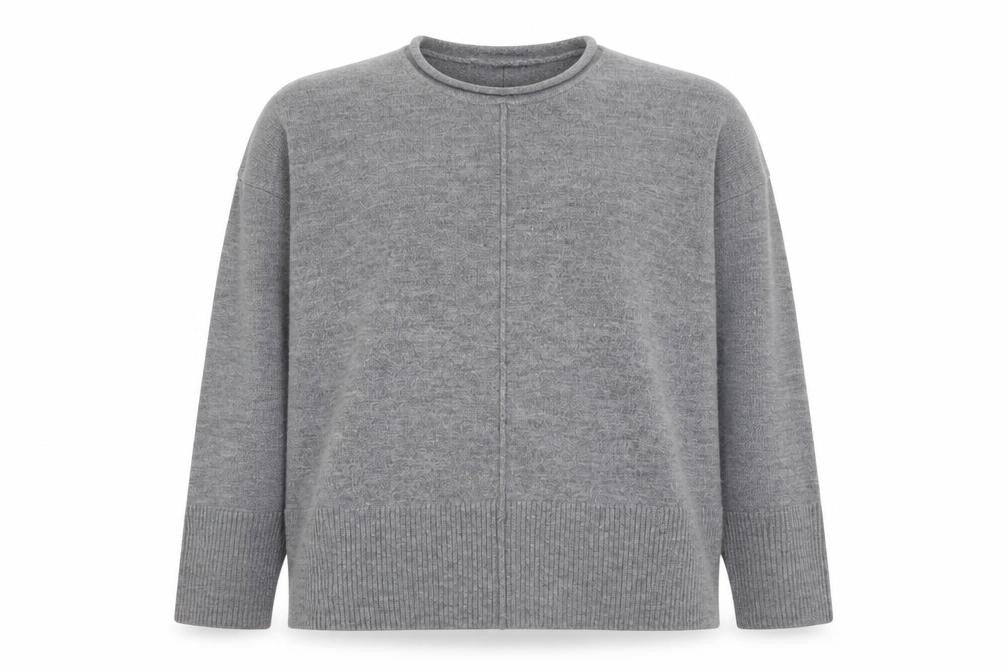 French Connection Men's Grey Wool Blend Crew Neck Jumper XS