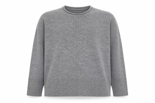 French Connection Men's Grey Wool Blend Crew Neck Jumper XS