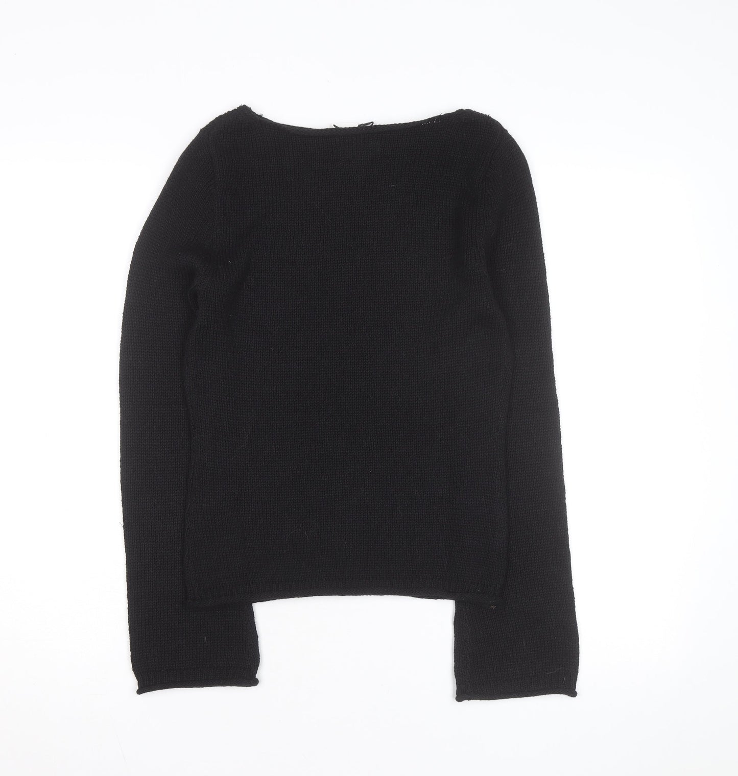 Nobody's Child Women's Black Size 8 Crew Neck Long Sleeve Jumper
