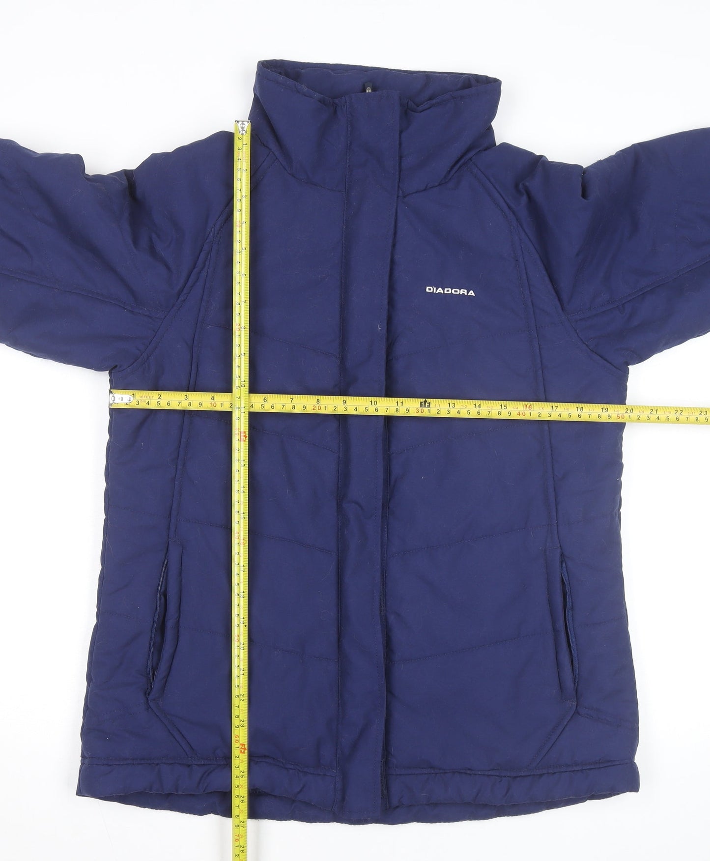 Diadora Women's Blue Puffer Jacket Size 16 Winter Casual