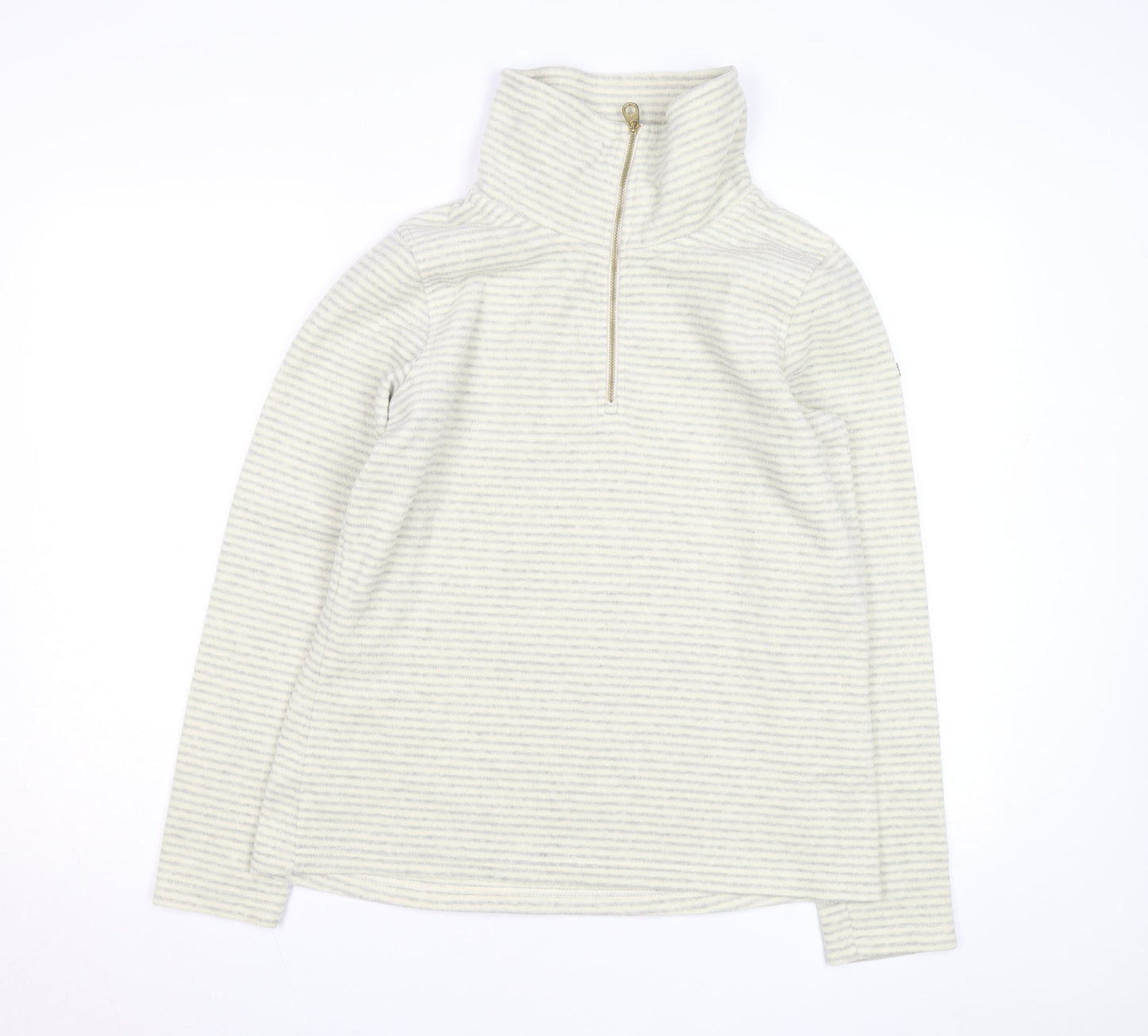 Regatta Womens Ivory Striped Fleece 1/2 Zip Sweatshirt Size 14