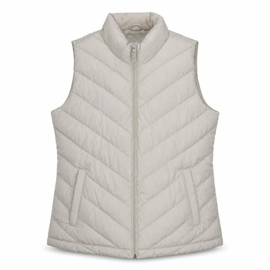 Gap Men Beige Puffer Waistcoat L Quilted Sleeveless Jacket
